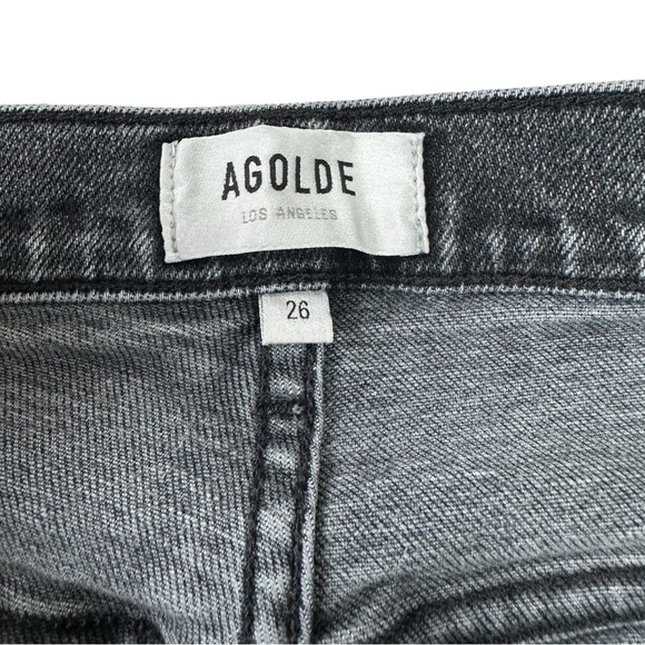 Agolde Black High Rise Pinch Waist Skinny Jeans Size 26 - Picture 5 of 7